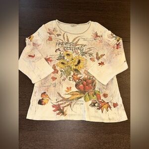 Studio Gem Q Shirt Women's Llarge
Harvest Festival Fall Autumn 3/4 Sleeve